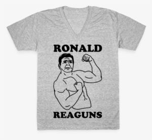 Ronald Reaguns V-neck Tee Shirt - T Shirt Design For Baking #1852552