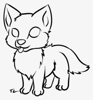 Cute Wolf Coloring Pages - Wolf Drawing Easy Cute #1852916