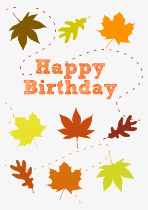 Image Library Download Happy Birthday Fall Theme - Happy Birthday Autumn Theme #1853577