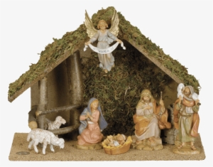 Nativity Scenes Usually Feature One Of Two Things Above - Fontanini Nativity 7 Piece Set With Italian Stable #1854040