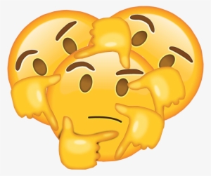 10670107 - >> - Denkendes Gesicht - Emoji Große Wanduhr #1854365