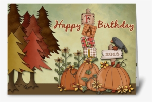 Happy Fall Birthday Greeting Card #1854429