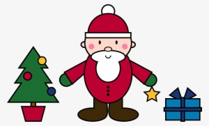Simple Santa Claus Christmas Scene Png Royalty Free - Simple Santa Clipart #1854502