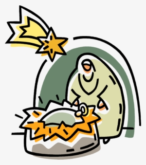 Nativity Scene Royalty Free Vector Clip Art Illustration - Jesus #1854525