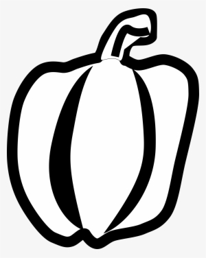 28 Collection Of Bell Pepper Clipart Black And White - Outline Of Green Vegetables #1855101