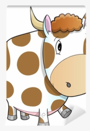 Cute Farm Cow Vector Illustration Wall Mural • Pixers® - Illustration #1856403