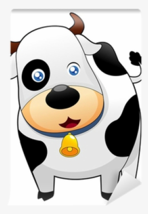 Cute Cow Vector On White Background Wall Mural • Pixers® - Illustration #1856725