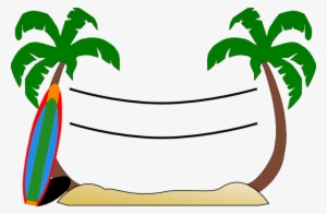 Volleyball Clipart Border - Palm Trees Svg Free #1856968