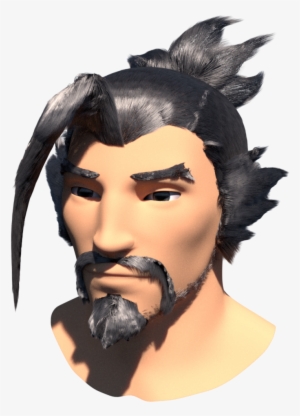 Hanzo Head Png Clipart Library Library - Hanzo Face Png #1857125