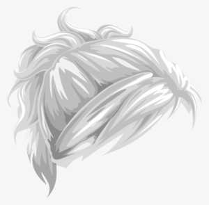 Clipart - Black And White Ponytail Png #1857369