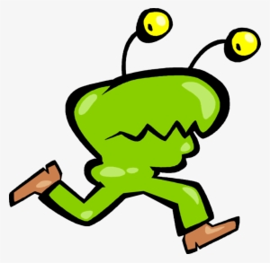 Vector Illustration Of Green Space Alien Head Running #1857652 Vector Illustration Of Green Space Alien Head Running #1857652