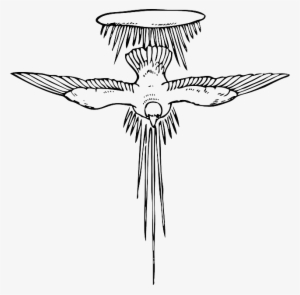 Drawing, Sky, Angel, Bird, Dove, Flying, Wings - Holy Spirit Clip Art #1857850