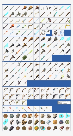 Click For Full Sized Image Item Icons - Zelda Breath Of The Wild Weapons #1858378