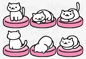 Posesheet Pinkcushion - Neko Atsume Snowball Transparent #1858468