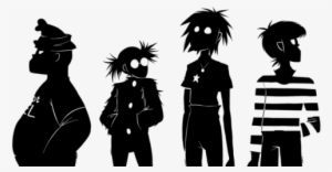 Image Result For Gorillaz Silhouette - Gorillaz Black And White #1859327