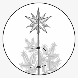 Rod Mount Star Tree Topper - Christmas Tree To Mount #1859449