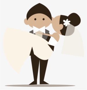 Novios Boda Png - Cartoon Bride And Groom Invitation #1860533