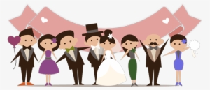 Familia Y Novios Videos De Bodas - Kisspng Wedding Couple Cartoon #1860606