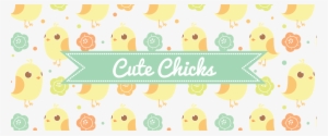 Cute Chicks & Flowers Spring Design - Illustration #1860866