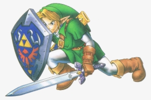 Link Defending - Ocarina Of Time Original Artwork #1861261