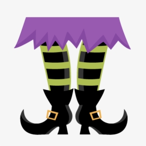 Shoes Svg Cartoon School - Halloween Witch Feet Clipart #1862225