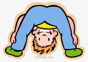 Little Boy Looking Through His Legs Royalty Free Vector - Looking Through His Legs #1862274