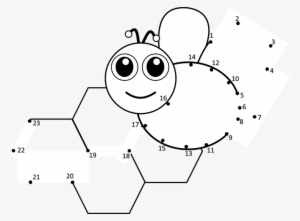 Western Honey Bee Connect The Dots Coloring Book Line - Bee #1862415