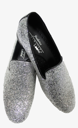 Picture Of Silver Sparkle Shoe Picture Of Silver Sparkle - Slip-on Shoe #1862474