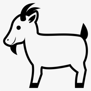 Open - Goat Emoji Black And White #1862873