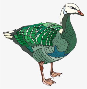How To Set Use Green And White Goose Clipart #1865150