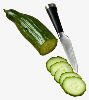 Cucumber With Knife Png Image - Cucumber #1866118