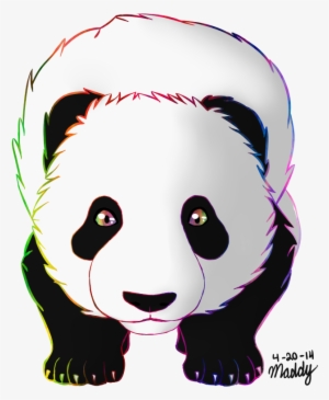 Rainbow Panda - Cartoon #1866174