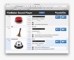 Fmsoundplayer Sound Effects On The With Filemaker Luminfire - Bell #1866559