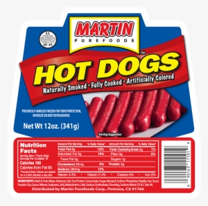 Beef & Pork Hot Dogs 12 Oz - Martin Purefoods Beef & Pork Hotdogs #1867201