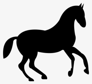 Dancing Race Black Horse Comments - Horse Running Rider Silhouette #1867477