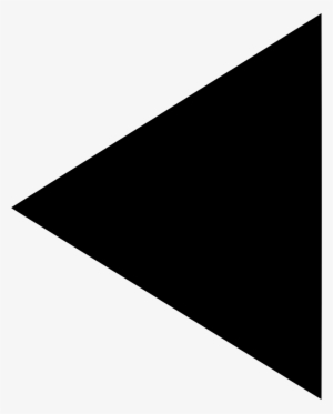 Triangle Arrow Left Back Last Vector Ui Comments - Triangulo Preto #1867649
