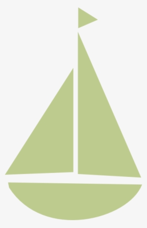 Sailing Clipart Triangle - Green Cartoon Boat #1868191