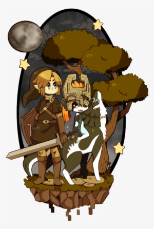 Art Wolf Link Legend Of Zelda Twilight Princess Midna - Link Wolf Legend Of Zelda Twilight Princess #1868413