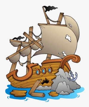 Shipwreck-graphic - Sinking Pirate Ship Clip Art - Free Transparent PNG ...