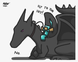 Riding An Enderdragon By Oneir - Baby Minecraft Ender Dragon #1869322
