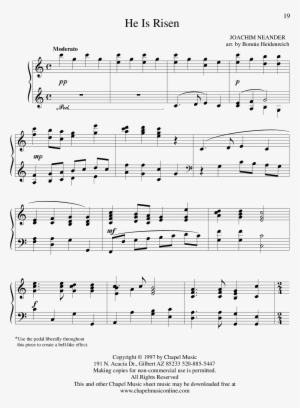 Sheet Music Picture - He Is Risen Hymn Sheet Music #1869491