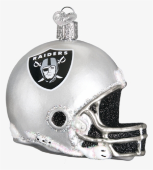 Oakland Raiders Helmet Ornament - Oakland Raiders Nfl Football Helmet Glass Ornament #1870034