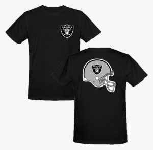 Oakland Raiders Majestic Nfl Helmet Logo T-shirt Black - Oakland Raiders #1870194