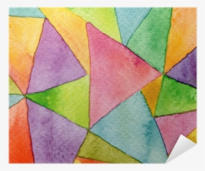 Abstract Watercolor Painted Geometric Pattern Background - Mise En Suspens De Soi Chez Le Sujet Etat-limite #1871963