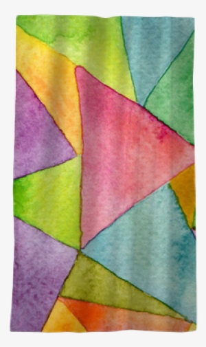 Abstract Watercolor Painted Geometric Pattern Background - Patchwork #1872018