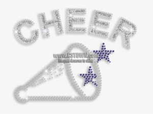 Custom Cheer Trumpet Stars Rhinestone Glitter Iron - Necklace #1872440