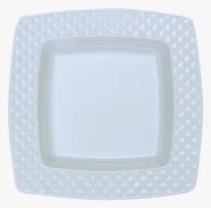 2" Diamond White Design Plastic Dessert Plates - Plate #1872652