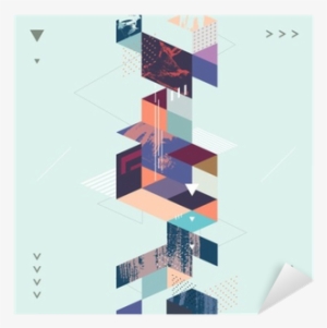 Abstract Modern Geometric Background Sticker • Pixers® #1872729