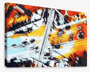 Road In The City Geometric Abstract Background Canvas - Illustration #1872938