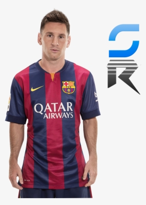 Leo Messi - Andres Iniesta Front Autographed Barcelona 2014-15 #1873083